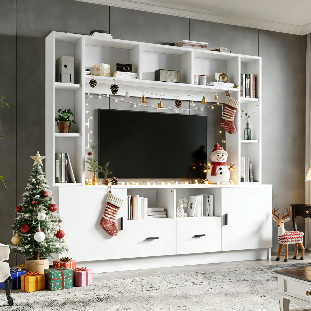TV Wall Unit with Showcase 180
