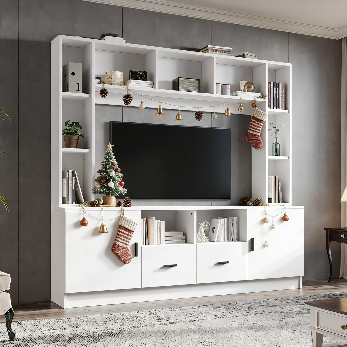 TV Wall Unit with Showcase 180