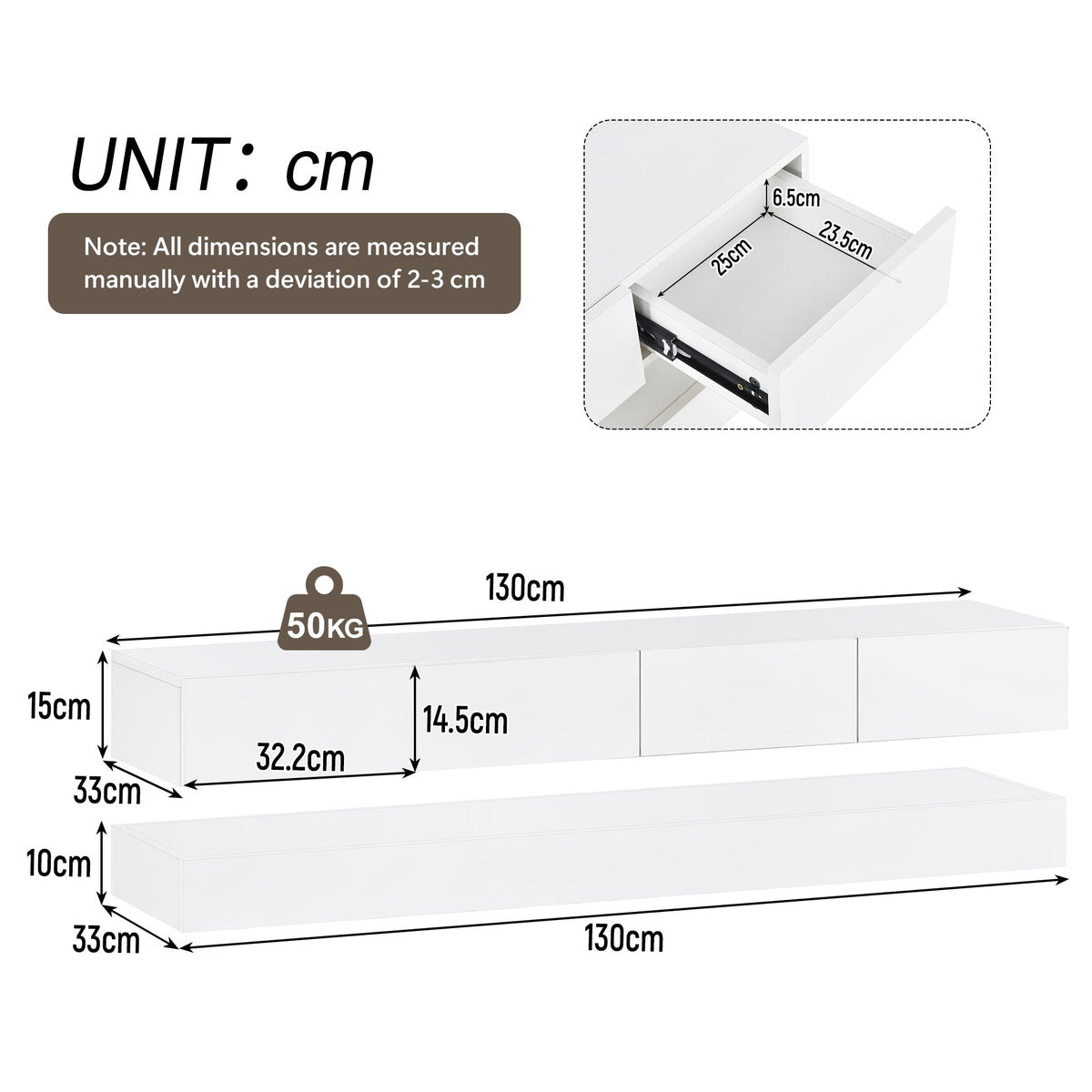Wall-mounted LED TV cabinet