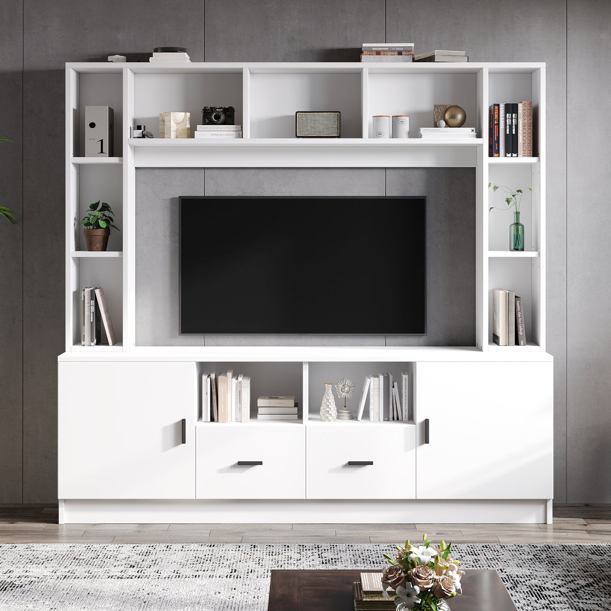 TV Wall Unit with Showcase 180