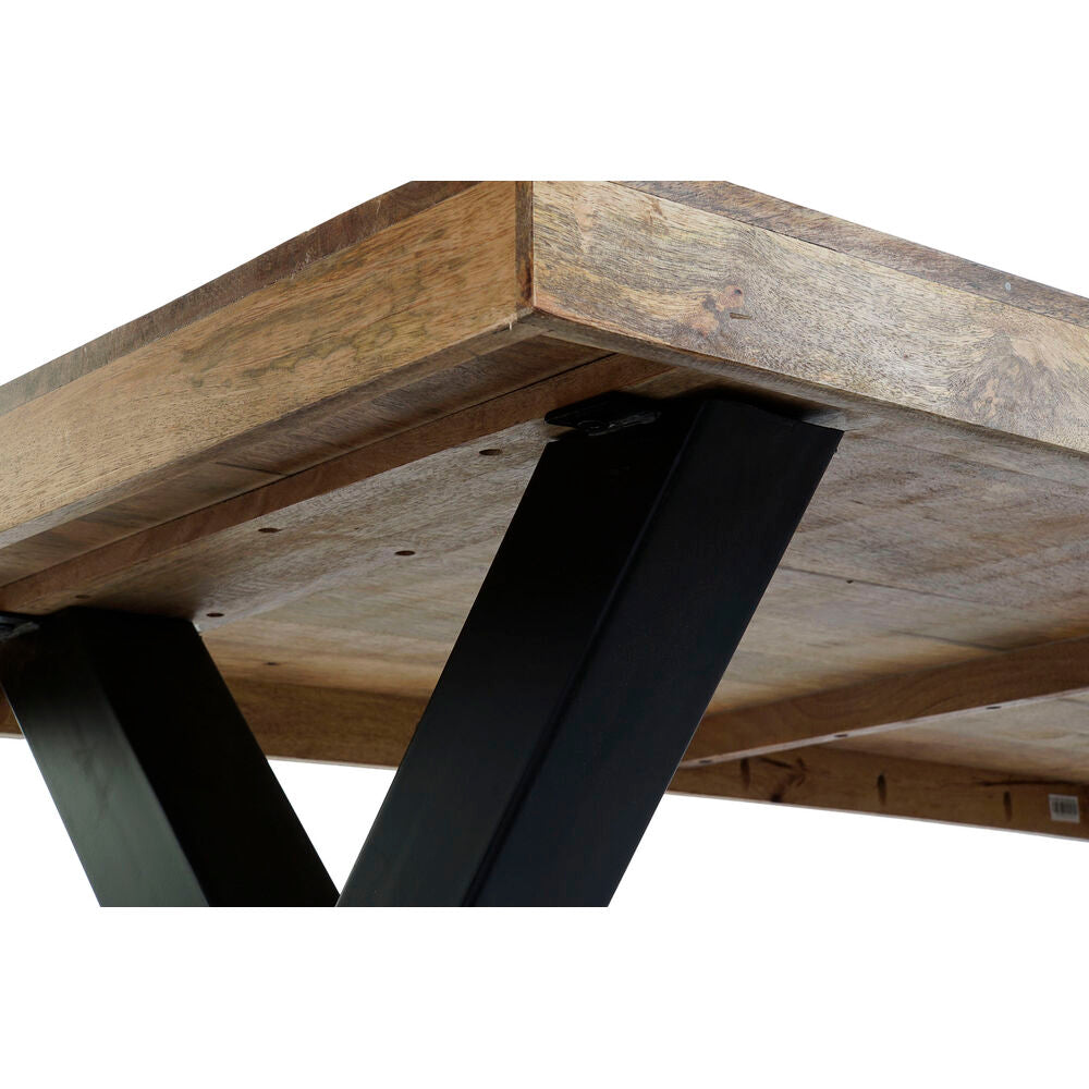 Mango Wood & Metal Dining Table – 200 x 100 x 77 cm
