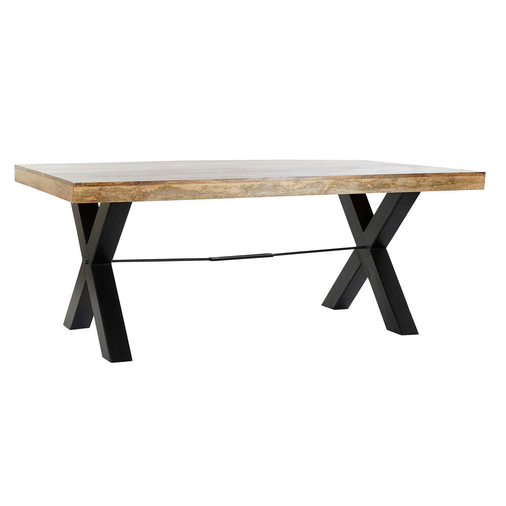 Mango Wood & Metal Dining Table – 200 x 100 x 77 cm