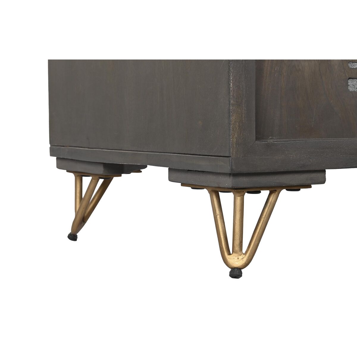 Brown Metal & Mango Wood TV Stand – 160 x 40 x 50 cm