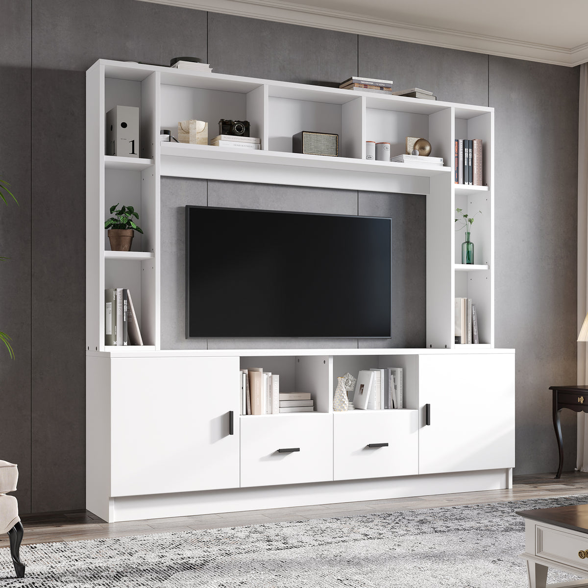 TV Wall Unit with Showcase 180