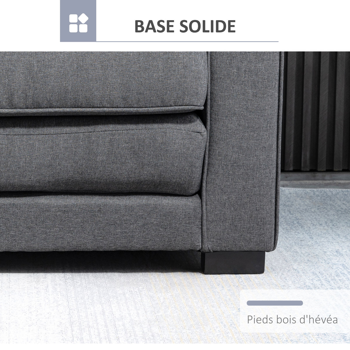 Canapé Convertible 2 Places Gris Capitonné – Confort Contemporain