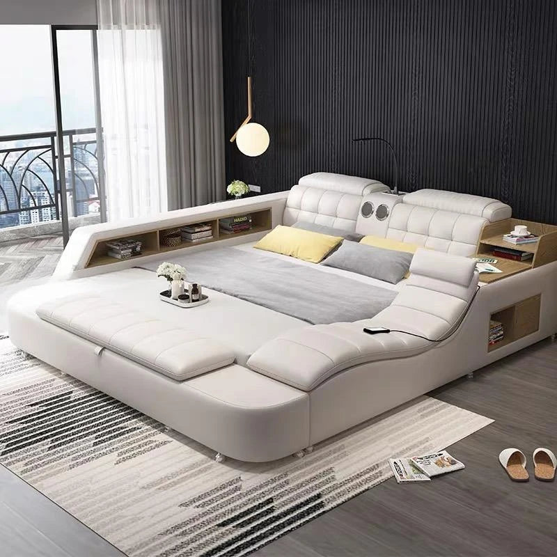 Genuine Leather Bed Frame Speaker