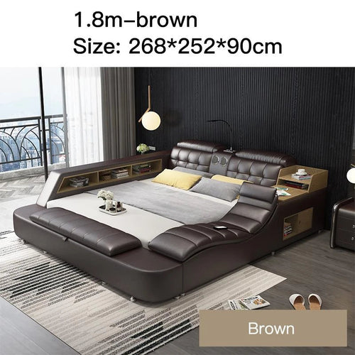 Genuine Leather Bed Frame Speaker