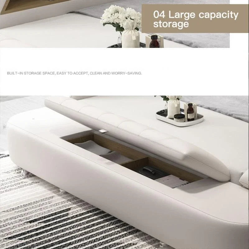 Genuine Leather Bed Frame Speaker