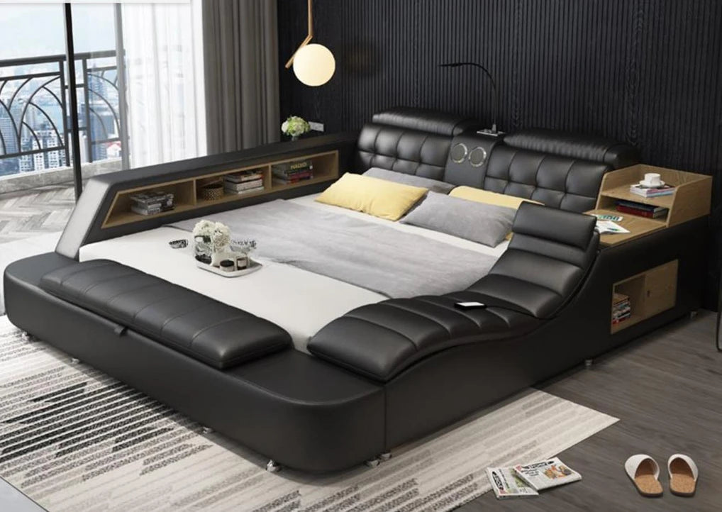 Genuine Leather Bed Frame Speaker