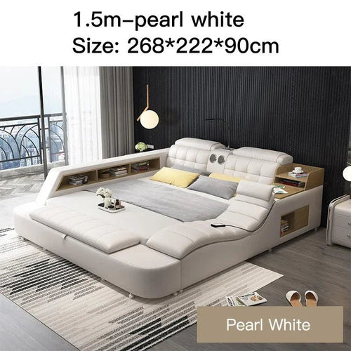 Genuine Leather Bed Frame Speaker