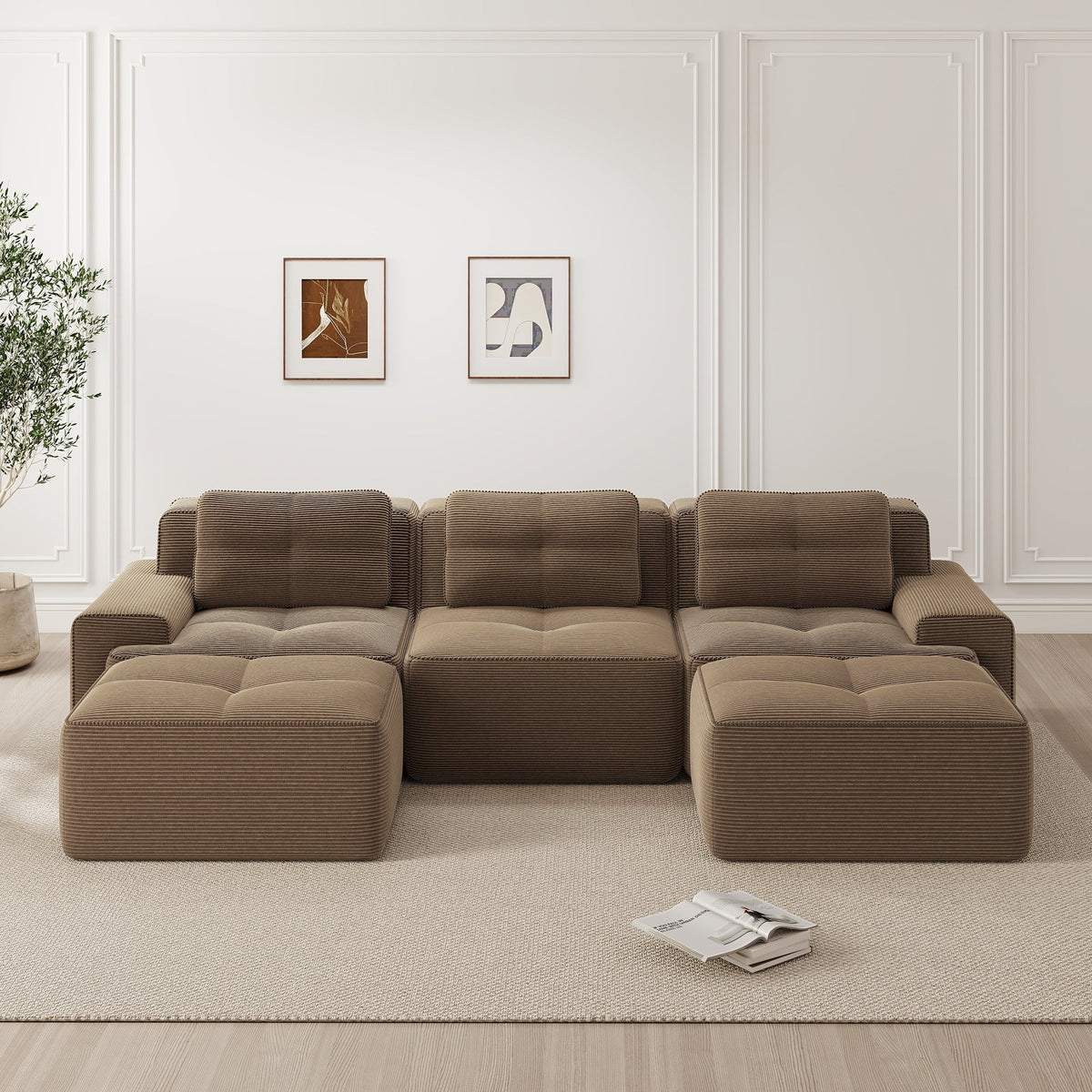 Cloud modular U-shaped sofa
