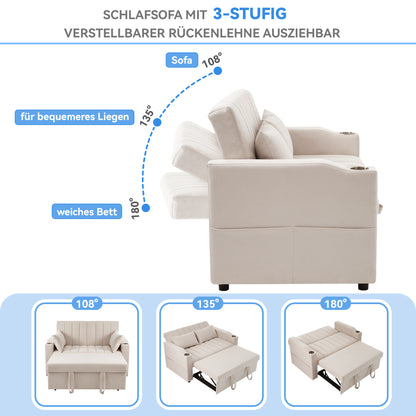 Multi-Function Sofa Bed with Adjustable 