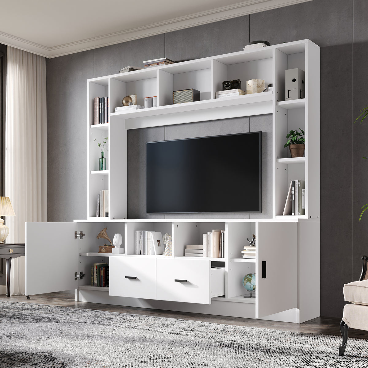 TV Wall Unit with Showcase 180